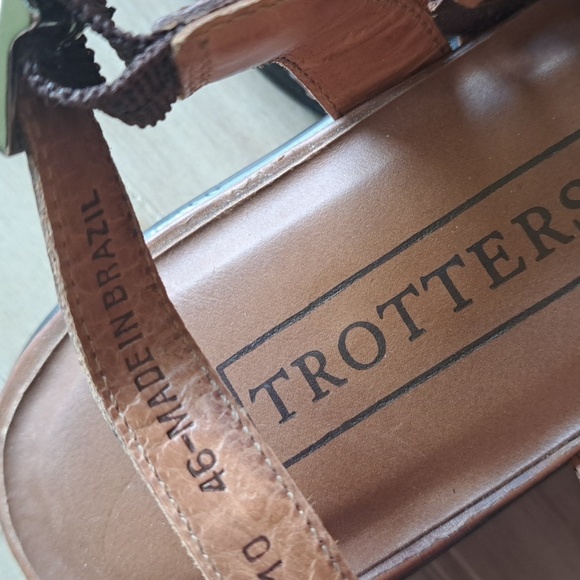 Trotters Lea Slingback Woven Leather Flat Classy Memory Foam Cushion Sandals - Picture 10 of 12